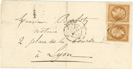 11 Mars 1862 Napoléon N°13B X2 Sur Lettre De Paris Vers Lyon,lettre Autographe Mr Cottin Notaire Boulevard St Martin - 1849-1876: Classic Period