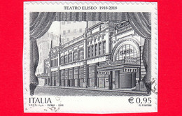 ITALIA - Usato - 2018 - 100 Anni Del Teatro Eliseo In Roma - Facciate Esterne - 0,95 - 2011-20: Afgestempeld