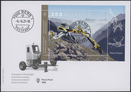 Suisse - 2021 - Menzi Muck - Block - Ersttagsbrief FDC ET - Ersttag Voll Stempel - Cartas & Documentos