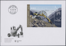 Suisse - 2021 - Menzi Muck - Block - Ersttagsbrief FDC ET - Ersttag Voll Stempel - Covers & Documents