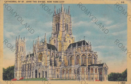 CARTOLINA  NEW YORK CITY,NEW YORK,STATI UNITI,CATHEDRAL OF ST.JOHN THE DIVINE,VIAGGIATA 1948 - Churches