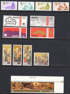 Malta 1975 Mint No Hinge, Sc# 491-494,497-500,B20-B26 - Malta