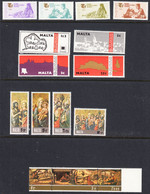 Malta 1975 Mint No Hinge, Sc# 491-494,497-500,B20-B26 - Malta