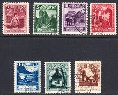 Liechtenstein 1930 Cancelled, Sc# 94-97,99-101, SG - Used Stamps