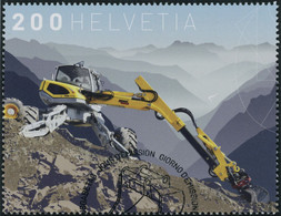 Suisse - 2021 - Menzi Muck - Blockausschnitte - Ersttagstempel ET - Usados