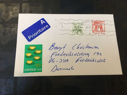 (5 D 23) Cover Posted To Denmark - Suède - Sweden - Sveridge - 1993 - Cartas & Documentos