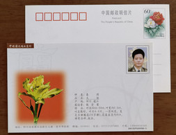 Rare Species Orchid,spring Sword,China 2001 Sichuan Chinese Orchid Boutique & Nurturer Advertising Pre-stamped Card - Orquideas