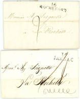 PROMO Lot De Deux Lettres De Rochefort Et Jarnac Pour La Rochelle - 1801-1848: Precursors XIX