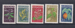 Vietnam Du Nord 1963 349-53 (*) Plantes Médicinales Rauvolfia Chenopodium Sophora Fibraurea Momordica - Medicinal Plants