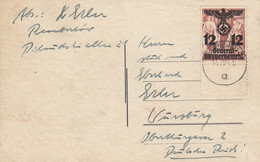 Generalgouvernement GG, Postkarte Warschau 1940 - Ocupación 1938 – 45
