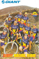 Fiche Cyclisme - VTT Equipe Cycliste Giant Racing Team Avec Nom Des Coureurs - Sports