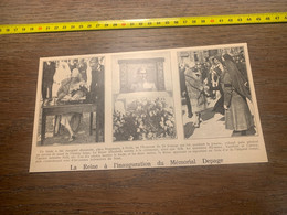 1928 PATI L'inauguration Du Mémorial Depage Place Brugmann, à Uccle Hymans Vauthier Carnoy Nolf - Ohne Zuordnung