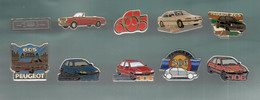 PINS PIN'S AUTO PEUGEOT 718 AUTOMOBILE 605 VAUBAN 306 504 205 SOCHAUX LOT 10 PINS - Peugeot