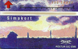 ICELAND 100 KR PURPLE LANDSCAPE L & G  CODE: 303 USED  READ DESCRIPTION !! - Islande