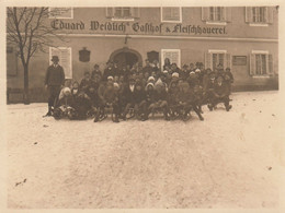 Orig.Foto Stmk STRADEN (Feldbach) Gruppenfoto B. Gasthof-Fleischer Weidlich 1930 - Feldbach