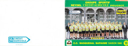 Fiche Cyclisme - Equipe Cycliste C.C. Wasquehal Bapaume, Saison 1986 (Groupe Sportif Crédit Agricole) Carte Invitation - Sports