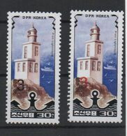 North Korea Corée Du Nord 2006 Mi. 5042 - 5043 Surchargé RED BLACK OVERPRINT Lighthouse Leuchtturm Phare MNH** RARE - Lighthouses