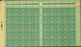 Obock 1892 - Timbres Neufs. Yvert Nº 35/Michel Nº 27. Panneau De 50 + Millesime.... (VG) DC-10229 - Unused Stamps
