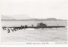 SAPHIR  H 3  , Sous-marin, 23-6-1933 - Submarinos