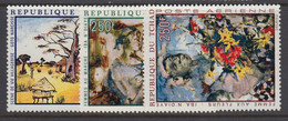 Chad, Scott C61-C63, MNH, Air Post, Paintings - Unused Stamps