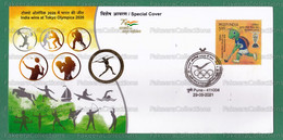 INDIA 2021 Inde Indien - TOKYO OLYMPICS 2020 - Special Posrmark Cover - Pune 29.08.2021 - Olympic Hockey, Javelin - Eté 2020 : Tokyo