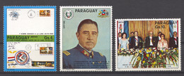 Paraguay, 1974, UPU, United Nations, General Pinochet, Stroessner Visit South Africa, MNH, Michel 2597-2599 - Paraguay