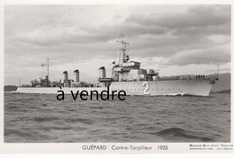 GUÉPARD, 2,  Contre-torpilleur, 1933 - Guerra