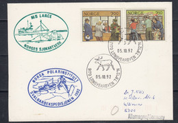 Norway Spitzbergen 1992 Cover Norske Svalbardekspedisonen  '92 Ca Longyearbyen 5.10.92 (57386) - Cartas & Documentos