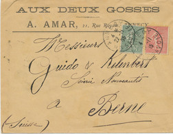FRANKREICH 1905, Säerin 10 C Und 15 C Pra.-Brief K1 „ANNECY / SAVOIE“ Nach BERN, Schweiz - Storia Postale