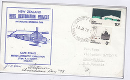 Ross Dependency 1979 Historic Huts Restoration Project Cape Evans  Ca Scott Base  23 JA 79 (SC123) 2 Signatures - Storia Postale