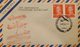 P) 1954 ARGENTINA, FIRST FLIGHT TO PATAGONIA, 25TH ANNIVERSARY, GENERAL MARTÍN STAMP, XF - Other & Unclassified
