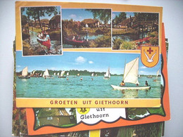 Nederland Holland Pays Bas Giethoorn Met Zeilboten - Giethoorn