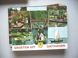 Nederland Holland Pays Bas Giethoorn Met Paard Op Boot - Giethoorn