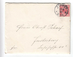 Reichspost 1891 , Brief Aus Zoppot , An Frau Oberst Scharf In Insterburg - Brieven En Documenten