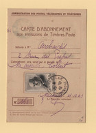 Type Petain - Carte D Abonnement - Marseille - 21-10-1943 - 1921-1960: Periodo Moderno