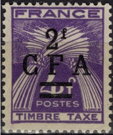 REUNION CFA Taxe 39 ** MNH Chiffre Timbre Taxe Gerbe De Blé 1949-1950 - Timbres-taxe