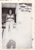 Old Real Original Photo -  Woman In Bikini On The Beach - 8.3x6 Cm - Anonymous Persons