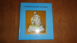 VROOMHEID IN PORSELEIN VAN ANDENNE Claes Régionaal Porcelaine Andenne Statue Religieuse Biscuit Heilingen Saint Dévotion - België