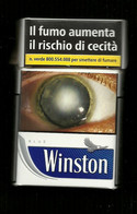Tabacco Pacchetto Di Sigarette Italia - Winston Blue 2018 Da 20 Pezzi N.2 - Vuoto - Etuis à Cigarettes Vides