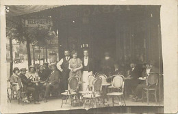 Delcampe - Themes Div-ref HH533- Commerces -carte Photo Non Située A Identifier - Café Tabac  - - Cafés
