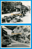 Suisse * Berne Marché Place Aux Ours * 2 Photos Vers 1920 - Voir Scans - Plaatsen