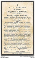 MELLIER ..-- LEGLISE ..-- 1840 - 1931 ..-- Mr Auguste LEPAGE , Veuf De Mme Marie - Josèphe ANDRE . - Leglise