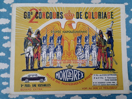 BUVARD PUBLICITE POUR LE CAFE MOKAREX EPOPEE NAOLEONIENNE CONCOURS DE COLORIAGE - Café & Thé