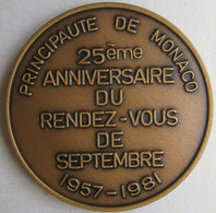 Monaco Jeton Assurance Principauté De Monaco - 25ème Anniversaire 1957-1981 - Firma's