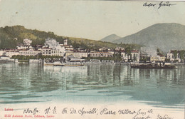 A4873) LUINO - LITHO - Tolle Ansicht Mit Häusern U. Altem DAMPFSCHIFF 1908 - Luino