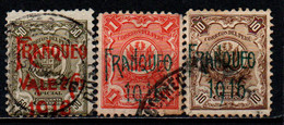 PERU' - 1916 - Official Stamps Of 1909-14 Overprinted Or Surcharged In Green Or Red - USATI - Perù