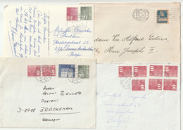 8 Documents Avec Timbres Rouleaux - 2 Scans - Coil Stamps