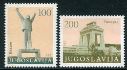 YUGOSLAVIA 1983 Revolution Monuments Perforated 12½ MNH / **.  Michel 1991-92 A - Nuevos