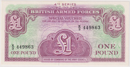 BRITISH ARMED FORCE , 1 POUND 4th SERIES ( 1962) - Fuerzas Armadas Británicas & Recibos Especiales