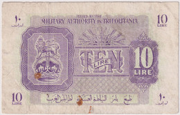 MILITARY PAYMENT , TRIPOLITANIA , 10 LIRE 1943 - Occupazione Alleata Seconda Guerra Mondiale